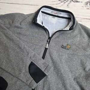 Peter Millar Warmth Luxury Sweater Women Large Gray Full Zip Pockets Pine Needle